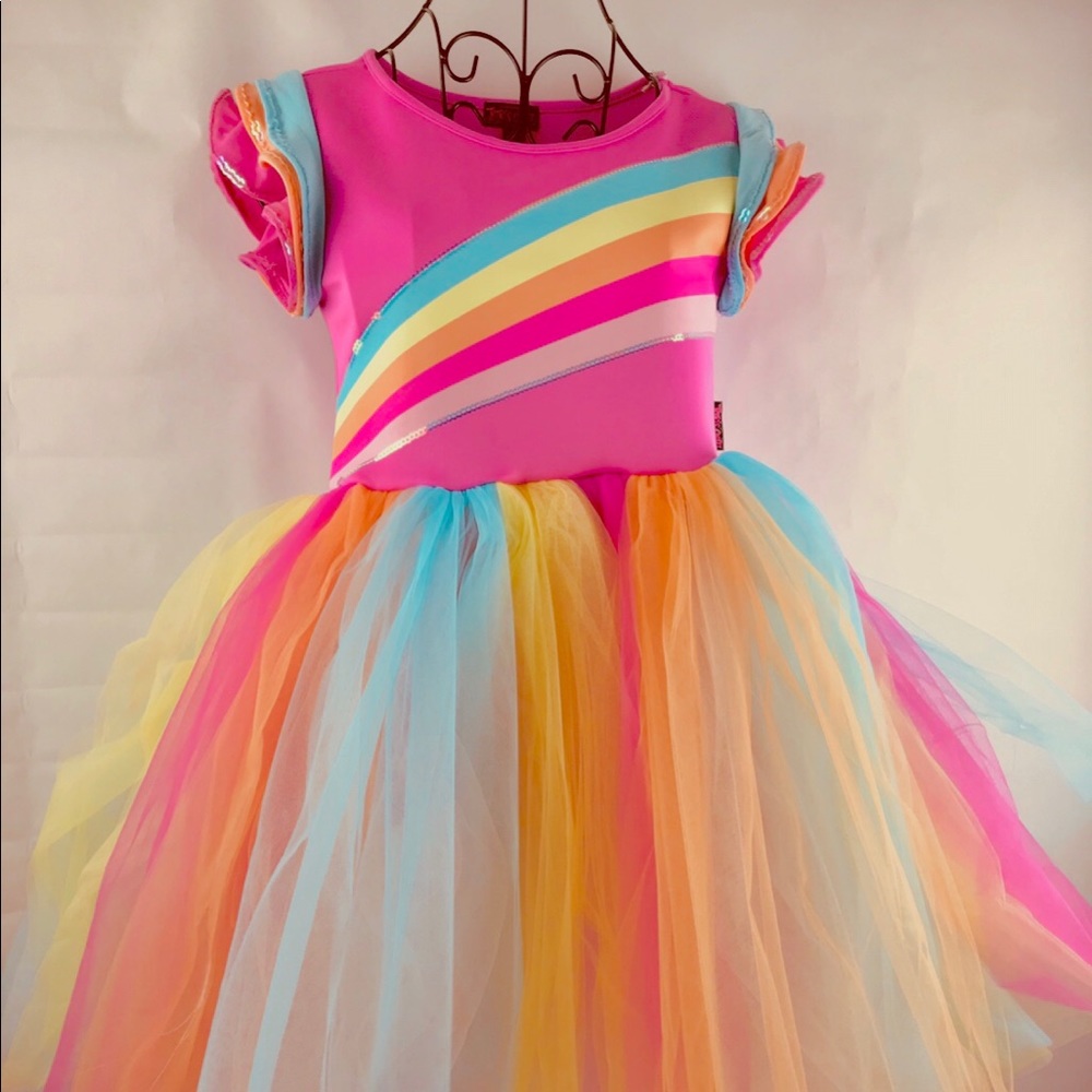 Jojo Siwa Girls Rainbow Tutu Dress Xl party